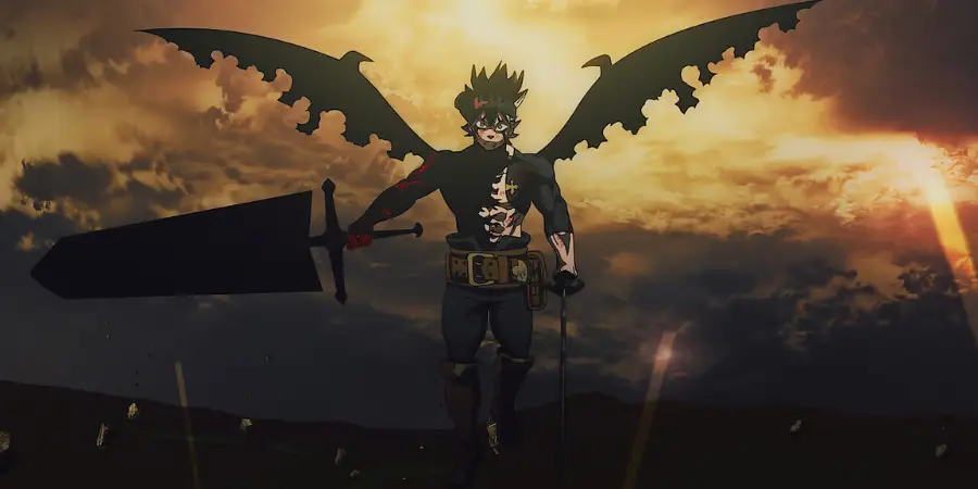 Asta from Black Clover holding his anti-magic sword in a fantasy battle pose
