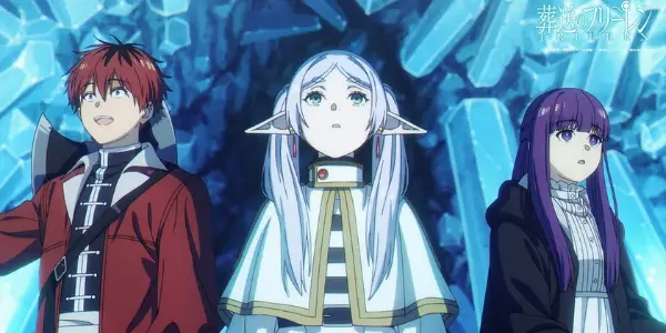 Promotional image for Frieren: Beyond Journey’s End Season 2 featuring Frieren and her companions in an emotional fantasy adventure.