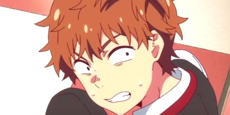 Kazuya looking frustrated and anxious in Rent-a-Girlfriend Season 4