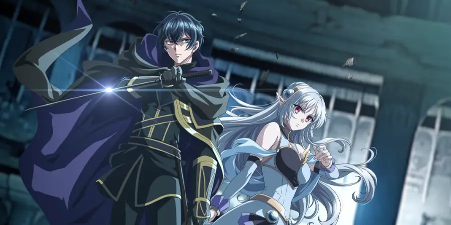 Akira from My Status as an Assassin Exceeds the Hero’s in a dark fantasy assassin pose

