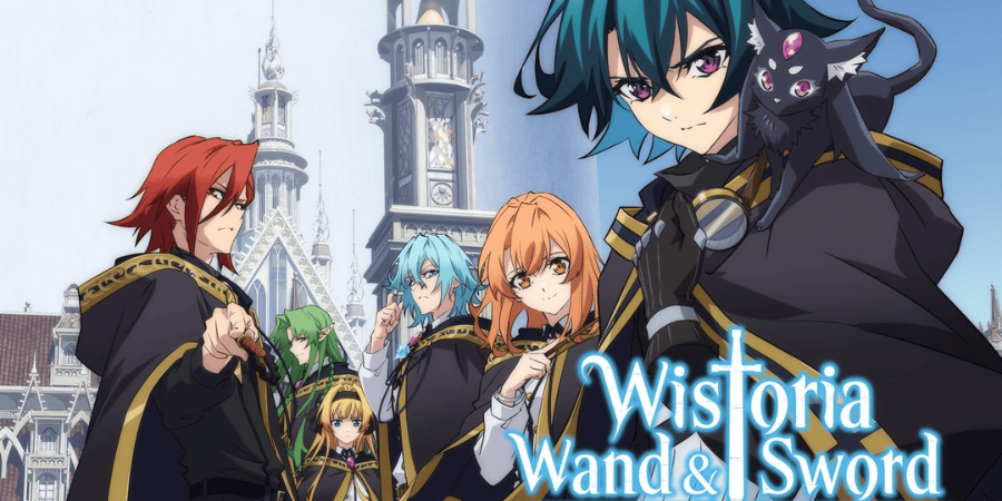 Will Serfort from Wistoria Wand and Sword holding his sword in a fantasy academy setting
