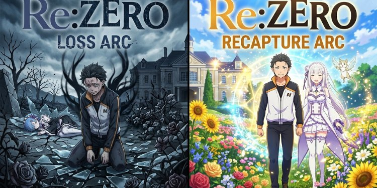Re:Zero Season 4 Loss Arc and Recapture Arc comparison poster