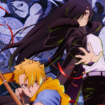 Daemons of the Shadow Realm anime key visual featuring Yuru, Asa, and mysterious daemons