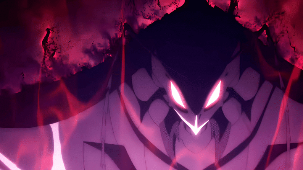 Close-up of the Ant King speaking during the Jeju Island raid in Solo Leveling