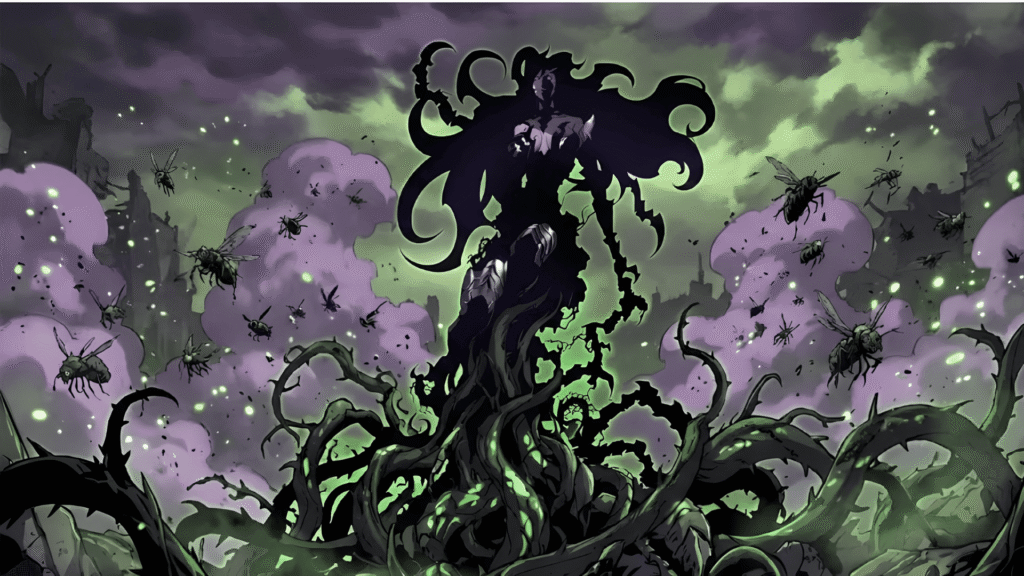 Querehsha, the Monarch of Plagues and the only named female Monarch in Solo Leveling
