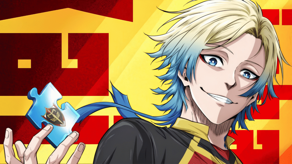 Alexis Ness holding a Bastard Munchen puzzle piece in the Blue Lock Neo Egoist League arc