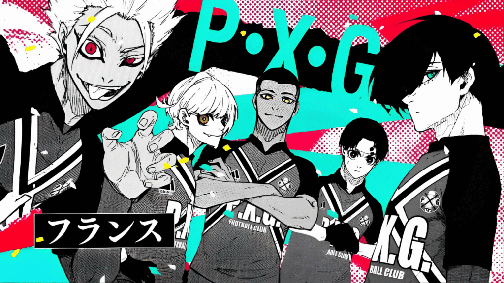 Paris X Gen squad visual, one of the five clubs in the Blue Lock Neo Egoist League